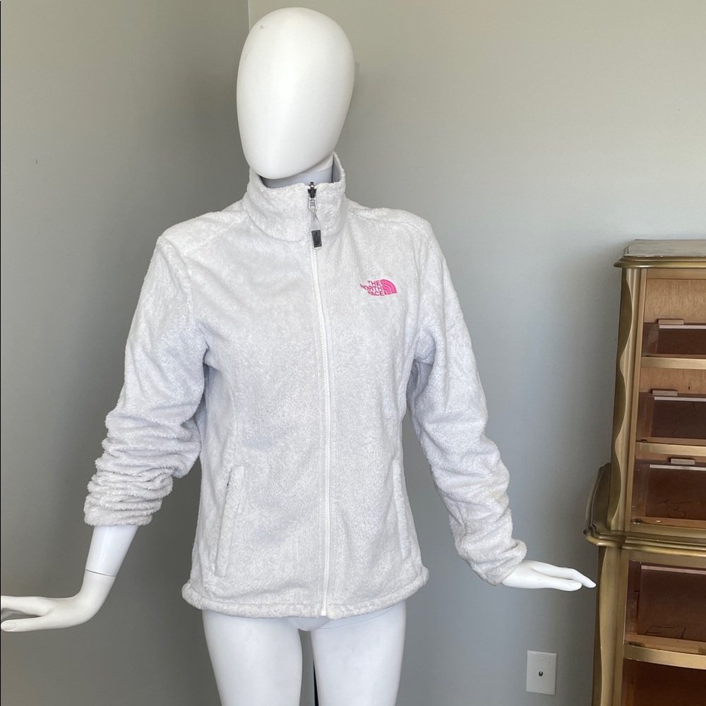 The North Face Women's White and Pink Ski Jacket